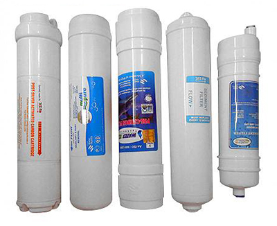 Standard inline water filter cartridges
