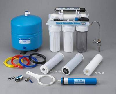 5-stage reverse osmosis (RO) water purification system