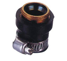 universal faucet adapter with a metal hose clamp